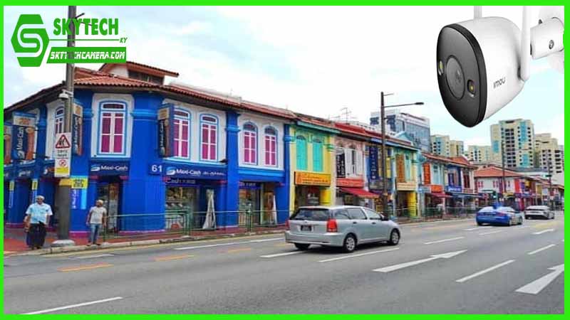 Camera Imou IPC-F22FP giúp quản lý an ninh cho các khu phố trong khu đô thị.
