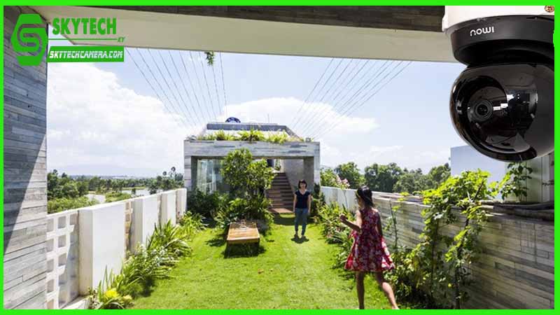 Cài đặt camera giám sát cho khu vực sân thượng khu trọ