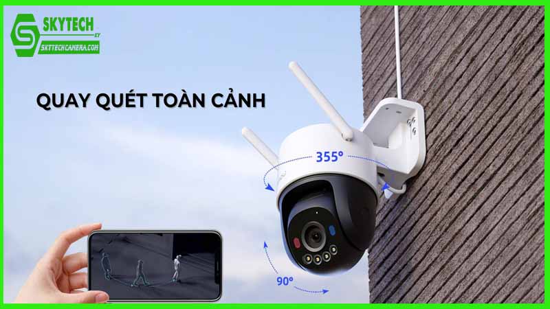 Camera IMOU Cruiser SC 5MP với khả năng quay 360 độ giúp bảo vệ khu vực rộng lớn như thế nào?