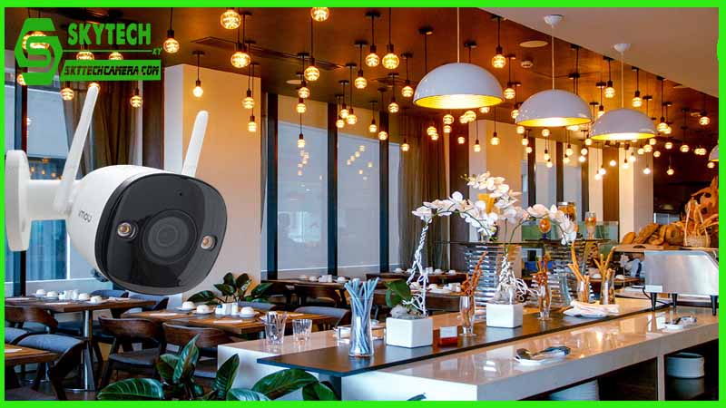 Camera Imou IPC-F22FP bảo vệ khu vực ngoài trời của khách sạn, nhà hàng.