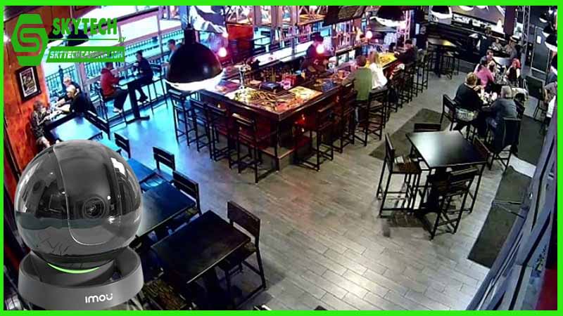 Camera giám sát các khu vực khách ngồi trong quán ăn