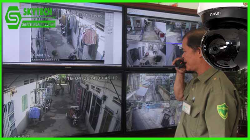 Camera giám sát để theo dõi an ninh tại các lối vào khu trọ