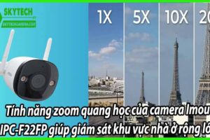 Tính năng zoom quang học của camera Imou IPC-F22FP giúp giám sát khu vực nhà ở rộng lớn