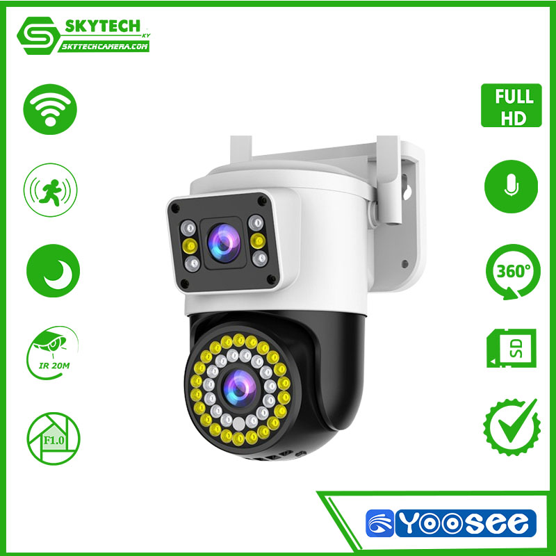 Camera YOOSEE NGOAITROI 2 MAT XOAY 360 2.0 megapixel