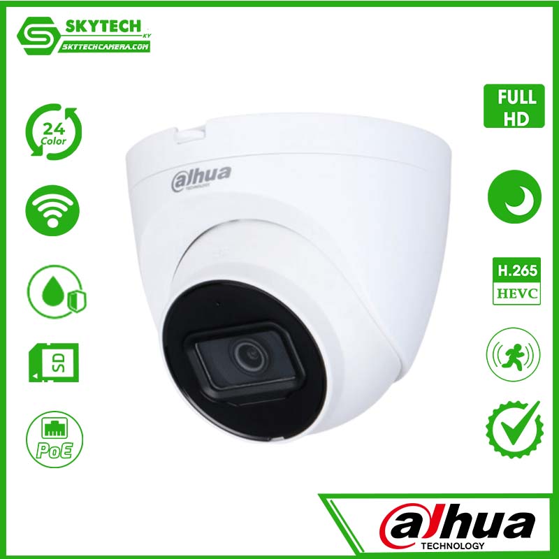 Dahua Original 4K 8MP Starlight IPC-HDW2841T-S Turret Camera – PoE, SMD+, Mic, 2.8mm, Black